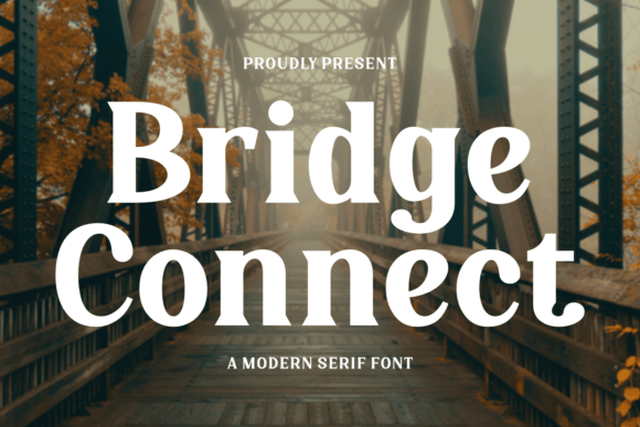 Bridge Connect: A Bold Serif Font for Modern Branding