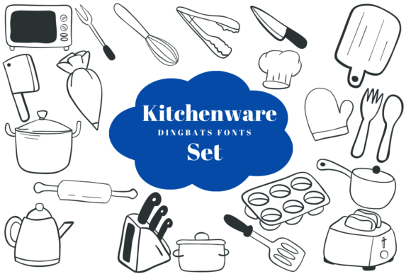 Design with Kitchenware Set Font for Eye-Catching Campaigns