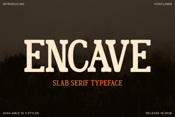 Encave: A Bold Slab Serif Font for Modern Branding