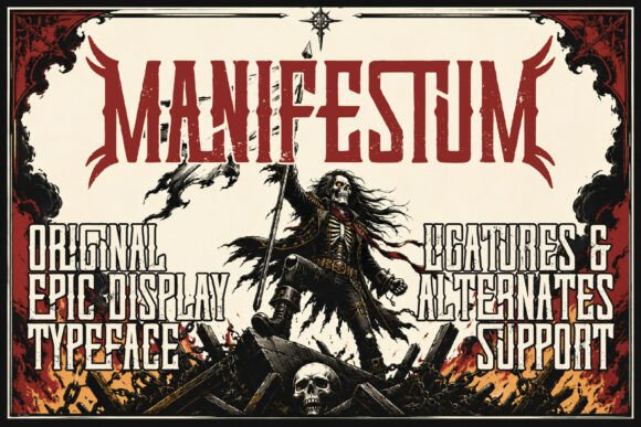 Manifestum: A Bold Display Font for Branding Projects