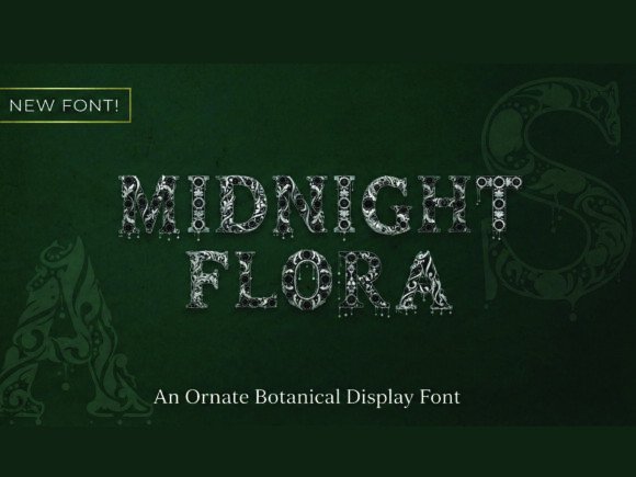 Midnight Flora: A Decorative Font for Web Design Projects