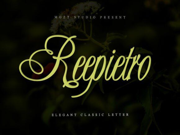 Reepietro: A Refined Script Typeface for Modern Branding