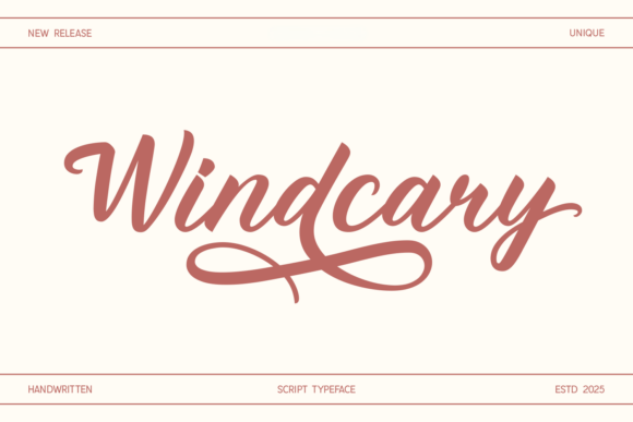 Windcary: A Handwritten Script Font for Professional Branding